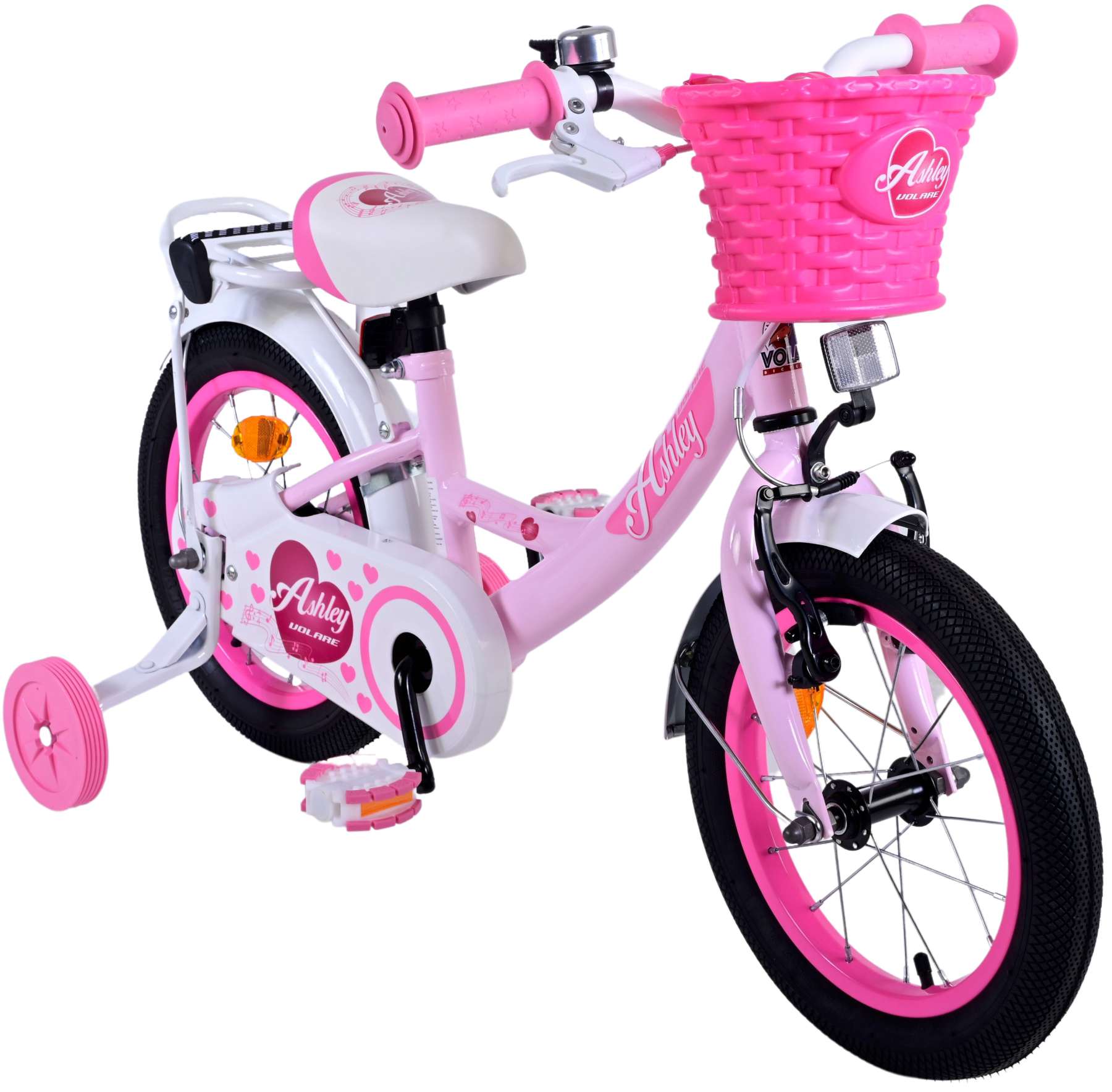 Kinderfahrrad Ashley für Mädchen 14 Zoll Kinderrad in Rosa