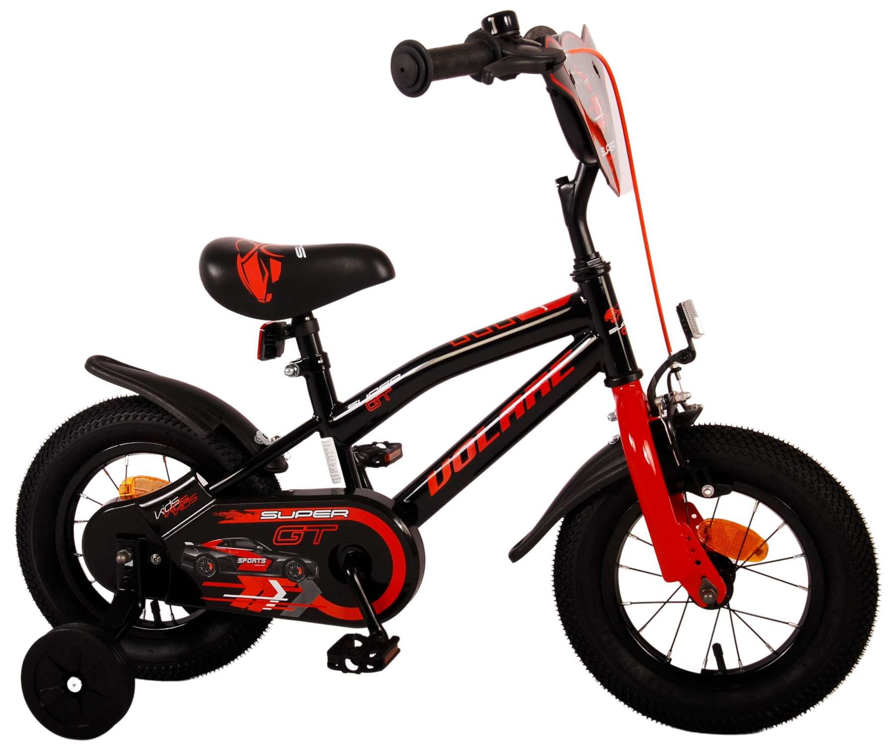 Kinderfahrrad Super GT für Jungen 12 Zoll Kinderrad in Rot Fahrrad
