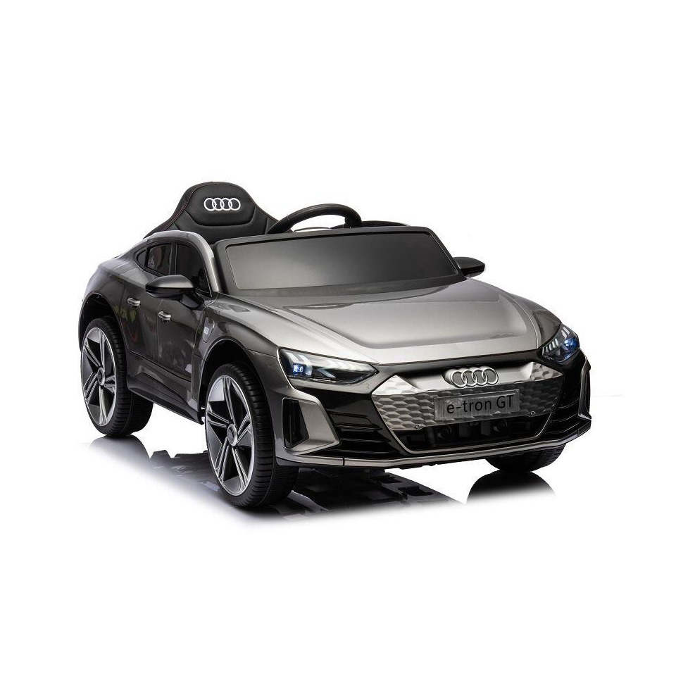 ES-Toys Kinderfahrzeug – Elektro Auto „Audi E-Tron GT“ – lizenziert – 12V7AH Akku und 2 Motoren- 2,4Ghz + MP3 + Leder + EVA – Blau