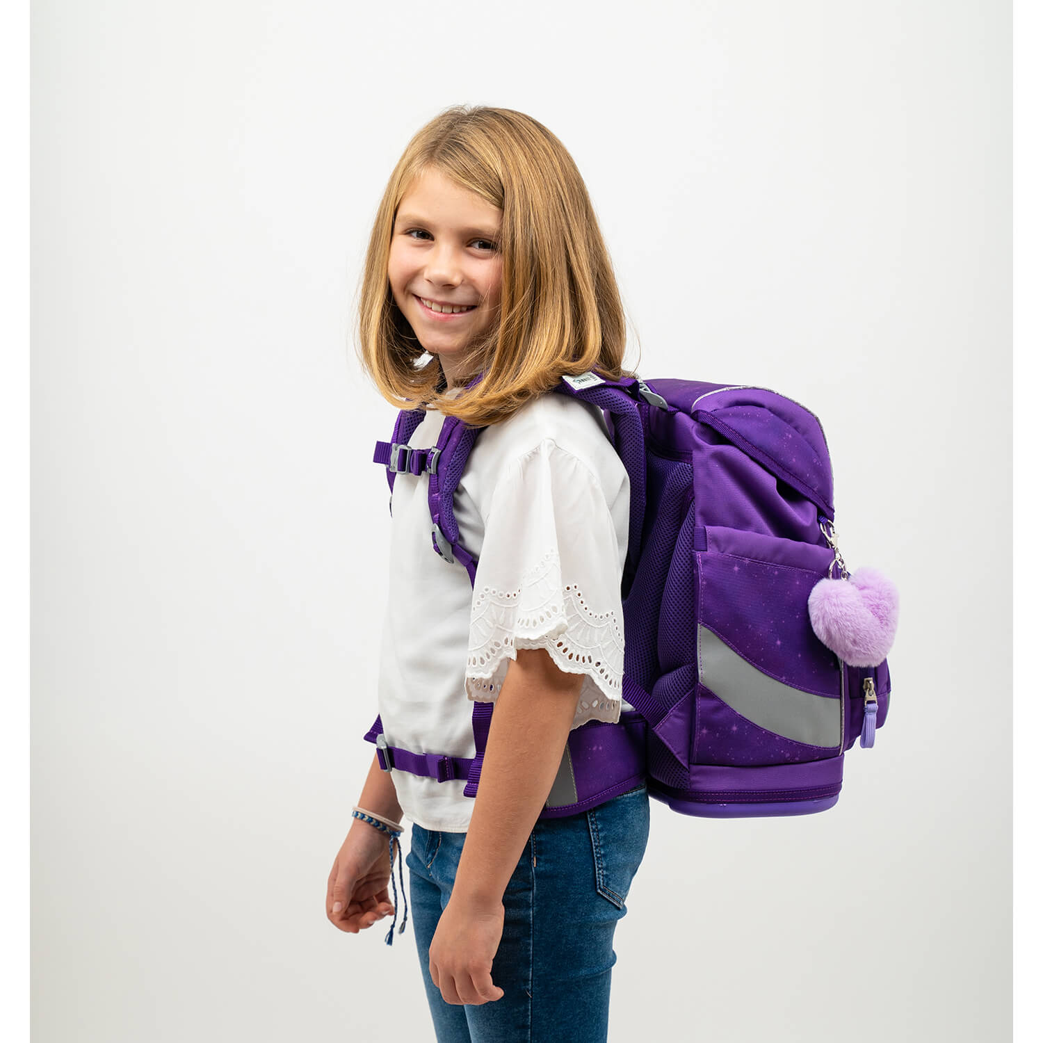 Rucksack Smarty ergonomisches Schulranzen Set 5-teil Purple Sky Tasche Rucksack Smarty ergonomisches Schulranzen Set 5-teil Purple Sky Tasche