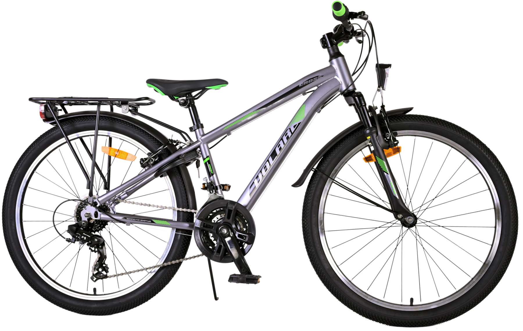Kinderfahrrad Cross für Jungen 24 Zoll Kinderrad in Grau, 18 Gänge Kinderfahrrad Cross für Jungen 24 Zoll Kinderrad in Grau, 18 Gänge