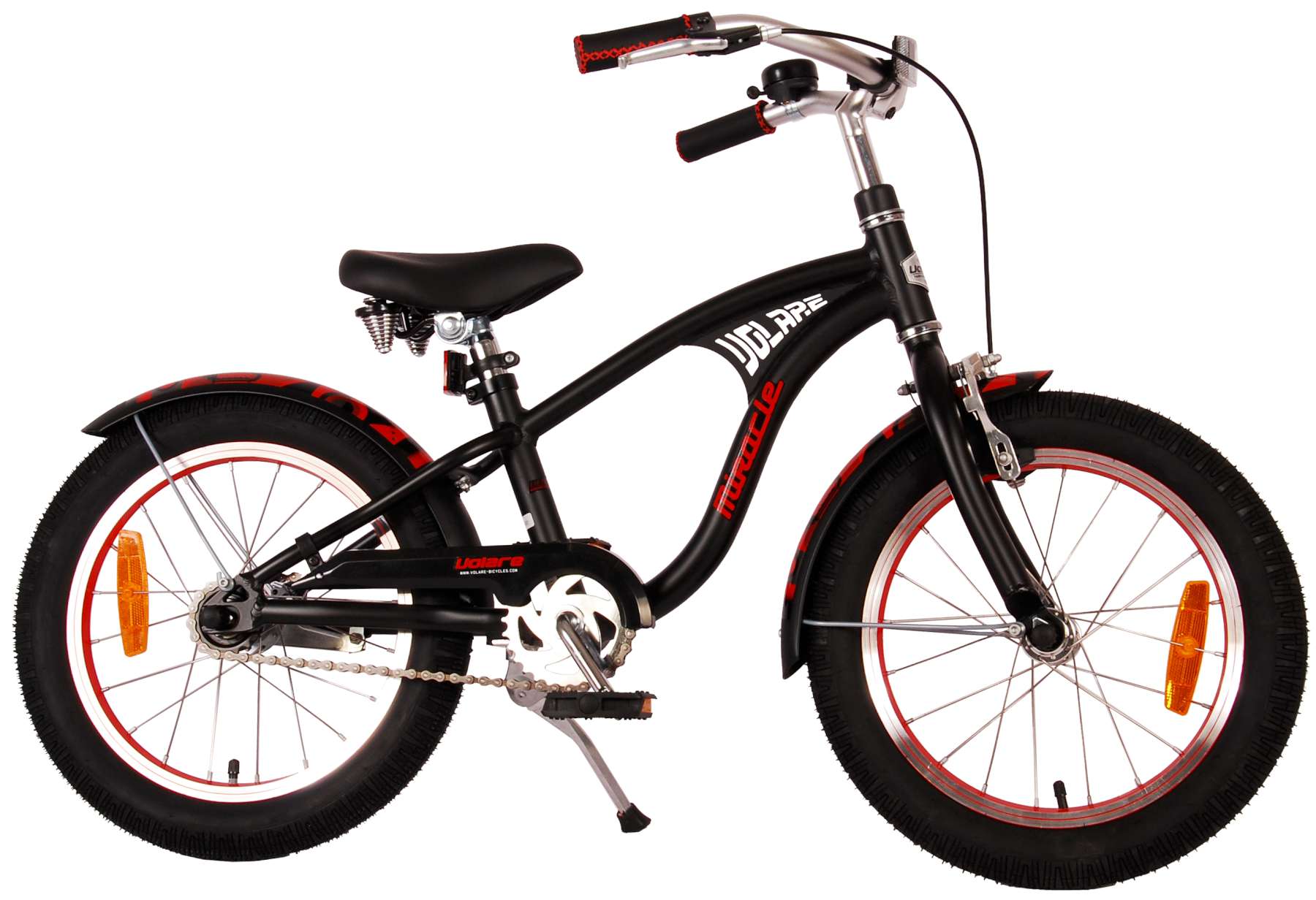 Kinderfahrrad Miracle Cruiser für Jungen 16 Zoll Kinderrad Mattschwarz