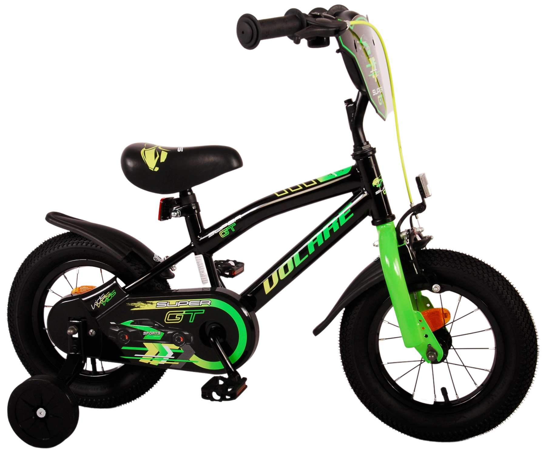 Kinderfahrrad Super GT für Jungen 12 Zoll Kinderrad in Grün Fahrrad