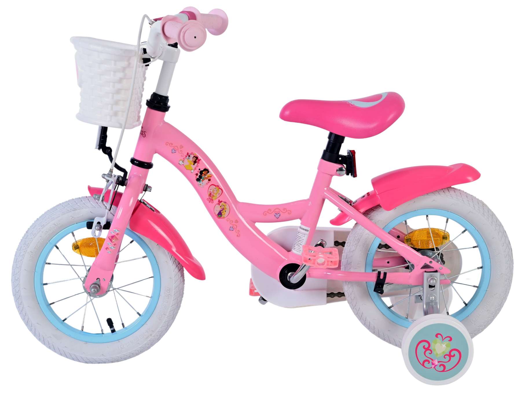 Kinderfahrrad Disney Princess in Rosa für Mädchen 12 Zoll Kinderrad