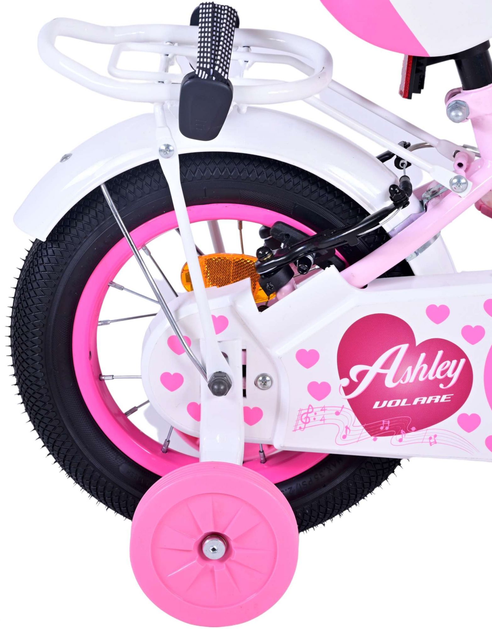 Kinderfahrrad Ashley für Mädchen 12 Zoll Kinderrad in Rosa