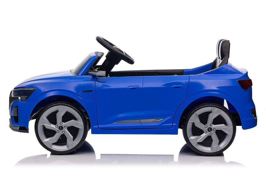 ES-Toys Kinderfahrzeug – Elektro Auto „Audi SQ8“ – lizenziert – 12V Akku und 2 Motoren- 2,4Ghz + MP3 + Leder + EVA – Blau