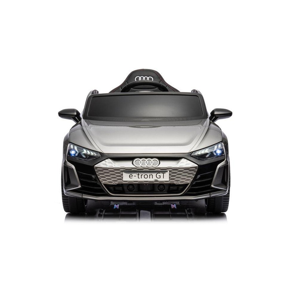 ES-Toys Kinderfahrzeug – Elektro Auto „Audi E-Tron GT“ – lizenziert – 12V7AH Akku und 2 Motoren- 2,4Ghz + MP3 + Leder + EVA – Blau