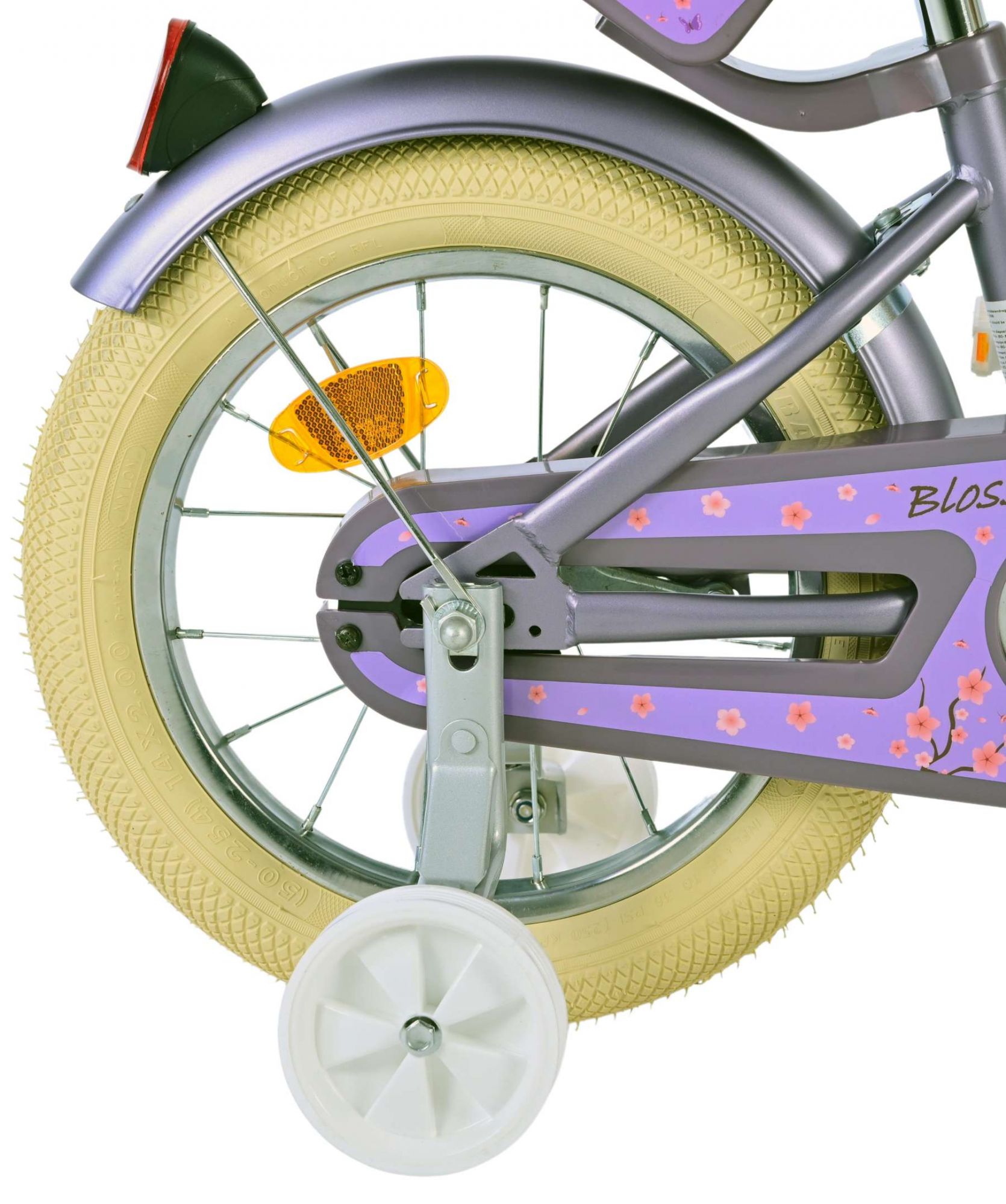 Kinderfahrrad Blossom für Mädchen 14 Zoll Kinderrad in Lila