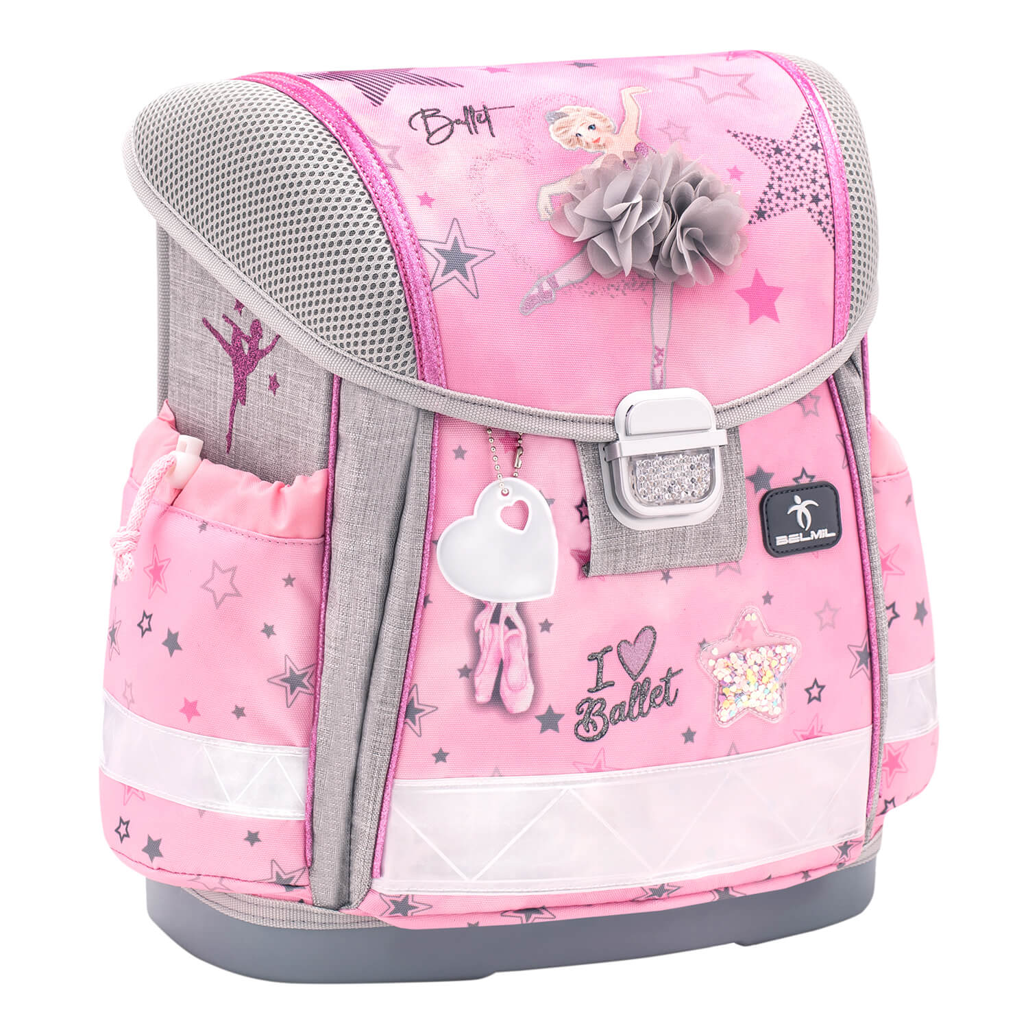 Belmil Classy ergonomisches Schulranzen-Set 4-teilig "Ballet Light Pink" mit Brustgurt Belmil Classy ergonomisches Schulranzen-Set 4-teilig "Ballet Light Pink" mit Brustgurt