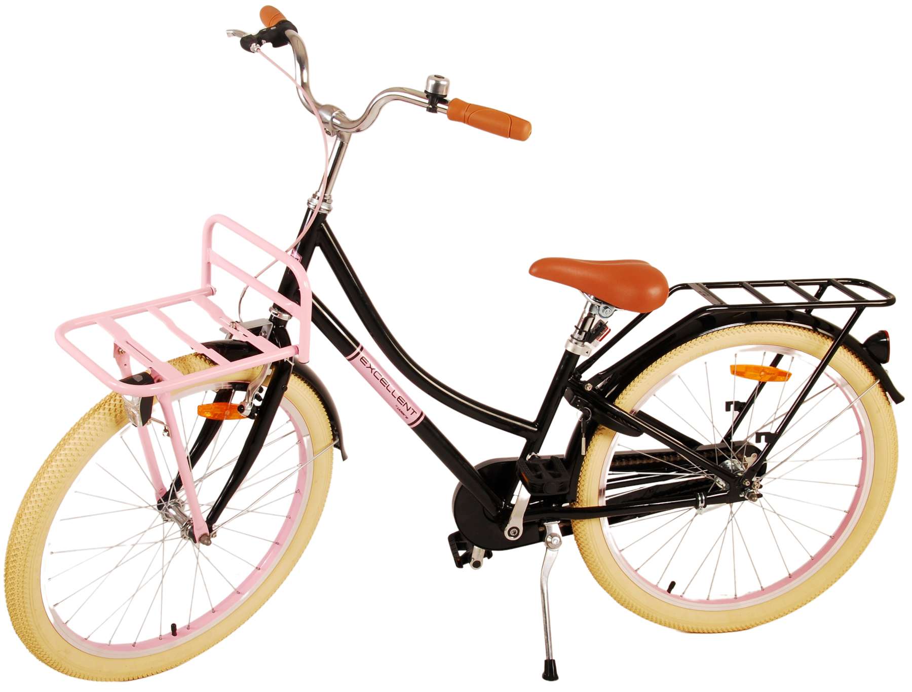 Kinderfahrrad Excellent Fahrrad für Mädchen 24 Zoll Kinderrad Schwarz