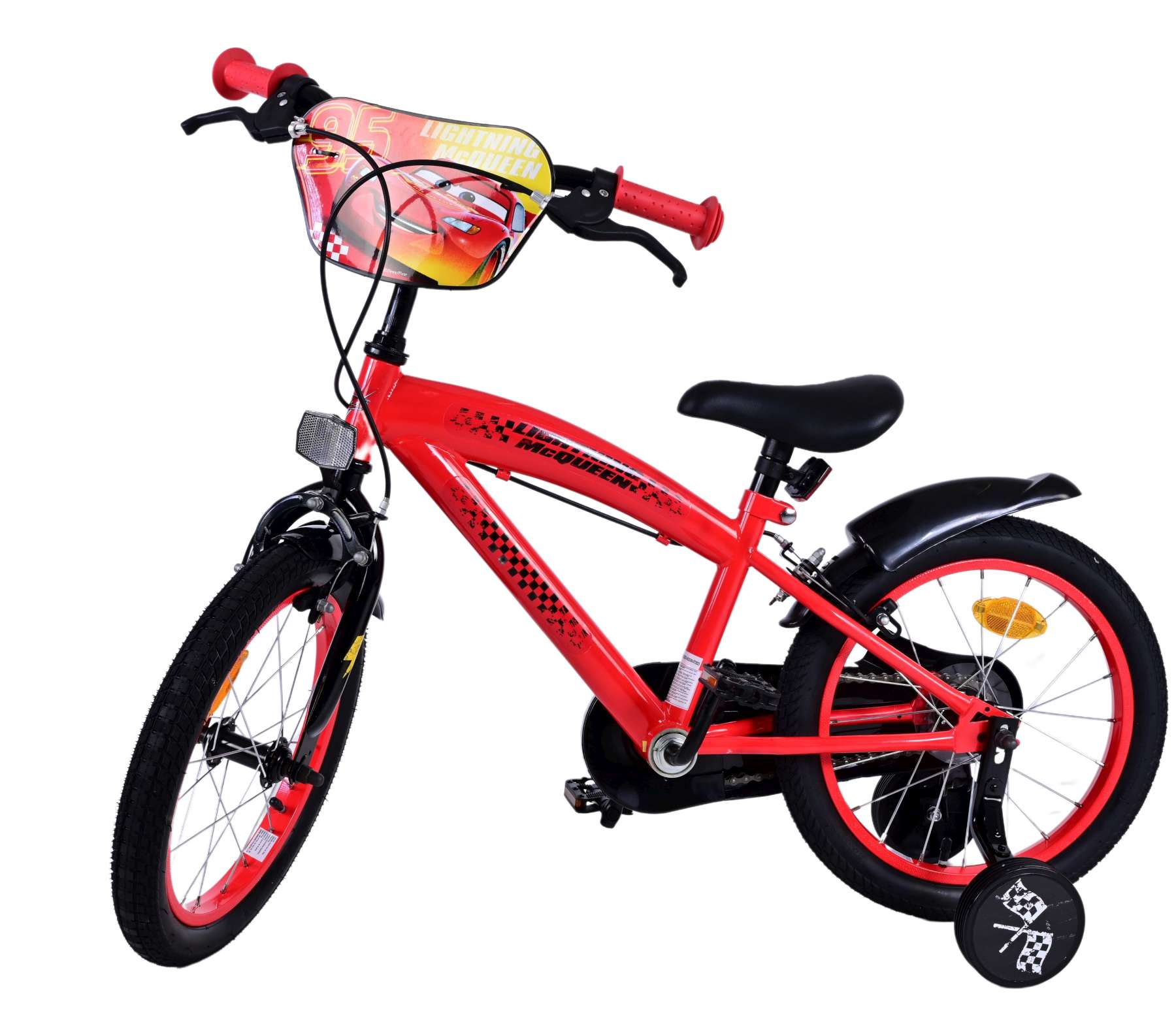 Kinderfahrrad Disney Cars Fahrrad für Jungen 16 Zoll Kinderrad in Rot