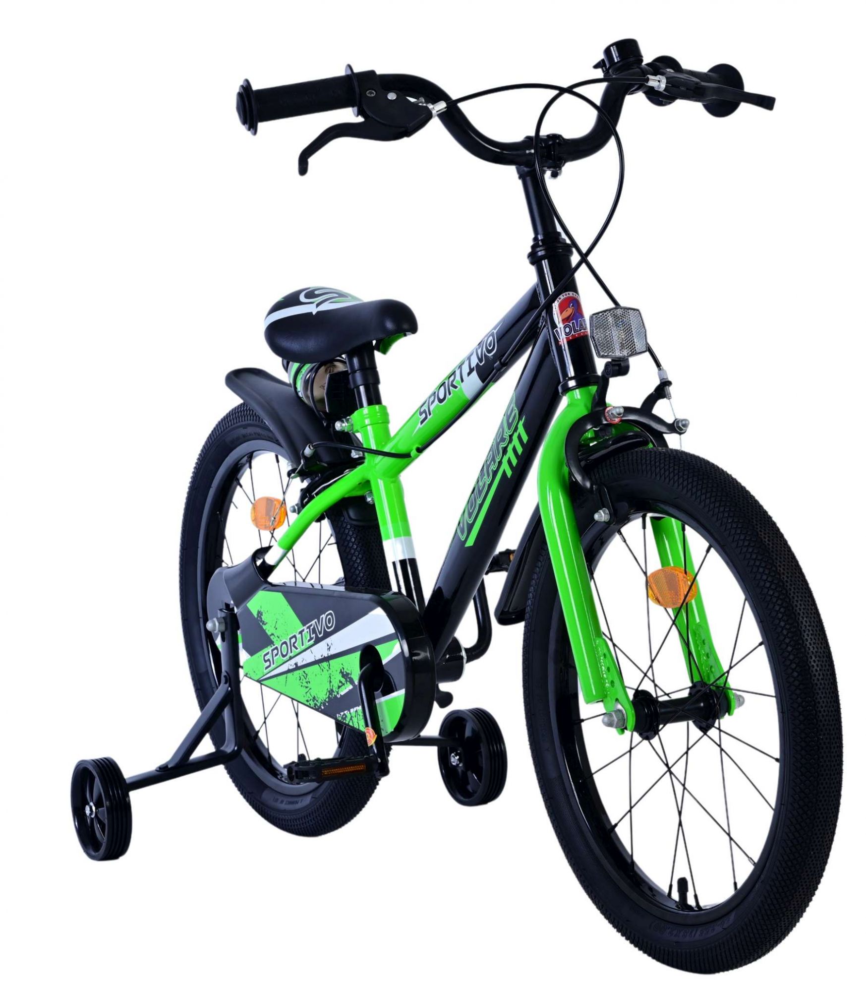 Kinderfahrrad Rocky Fahrrad für Jungen 18 Zoll Kinderrad Schwarz Grün