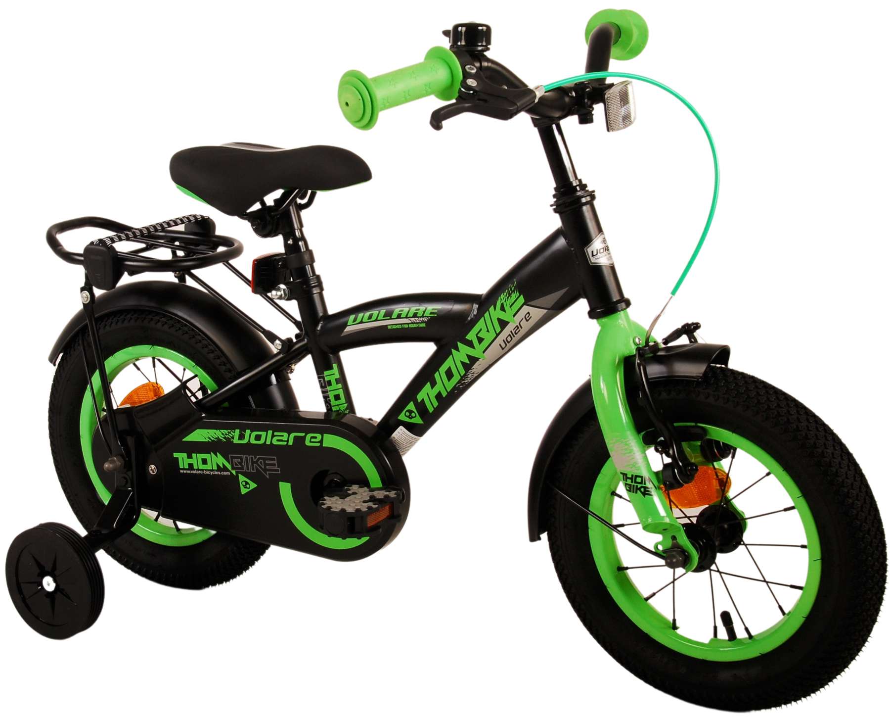 Kinderfahrrad Thombike für Jungen 12 Zoll Kinderrad in Grün Fahrrad