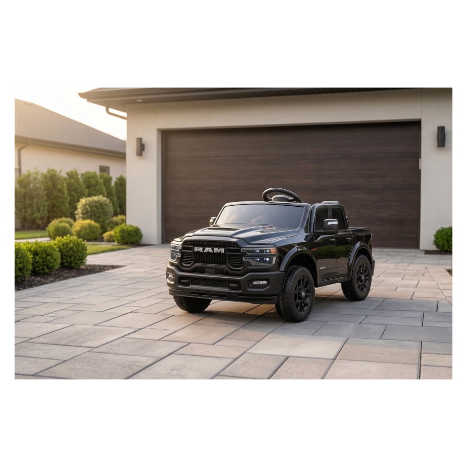 ES-Toys Elektro Kinderauto Dodge RAM 2500 „Rebel“ 24V Mit Ledersitz, 2 Sitzer und EVA Reifen ES-Toys Elektro Kinderauto Dodge RAM 2500 „Rebel“ 24V Mit Ledersitz, 2 Sitzer und EVA Reifen