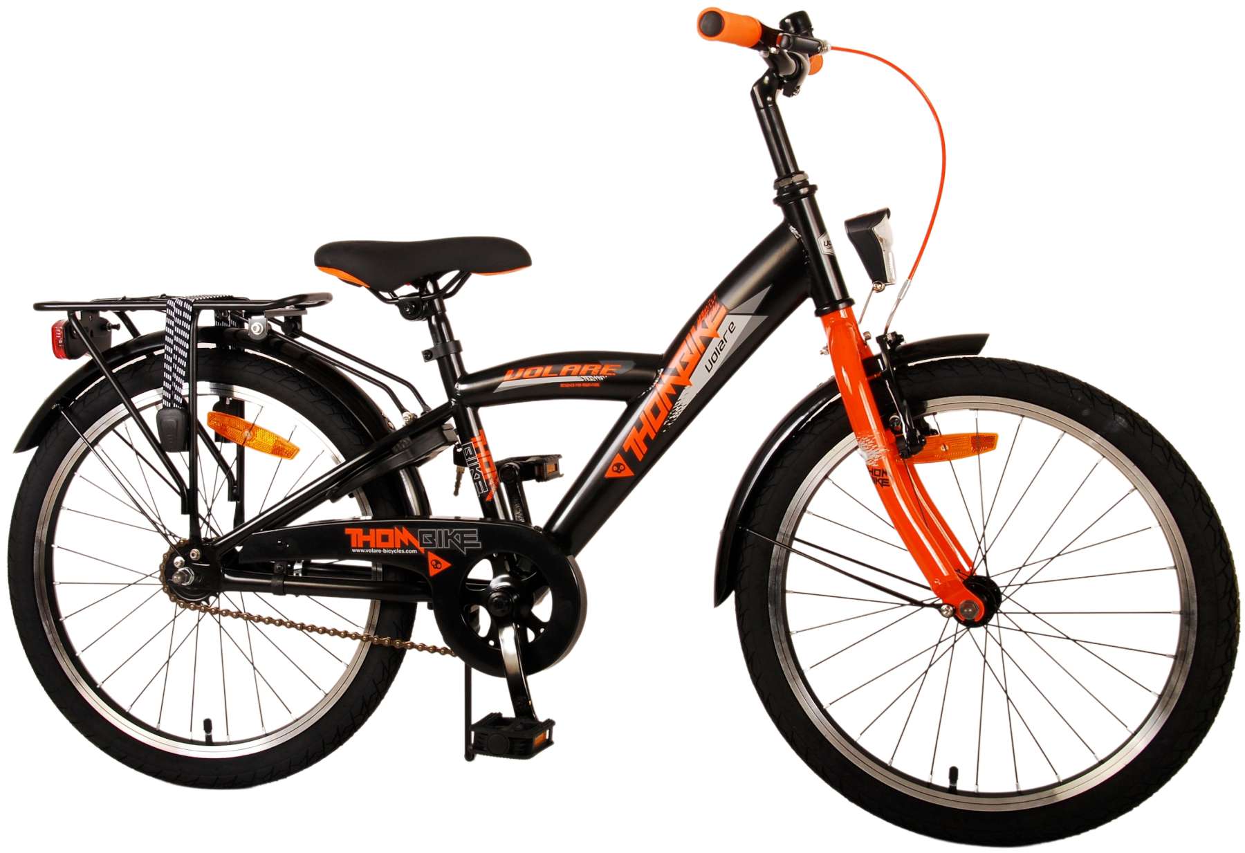 Kinderfahrrad Thombike für Jungen 20 Zoll Kinderrad in Schwarz Orange