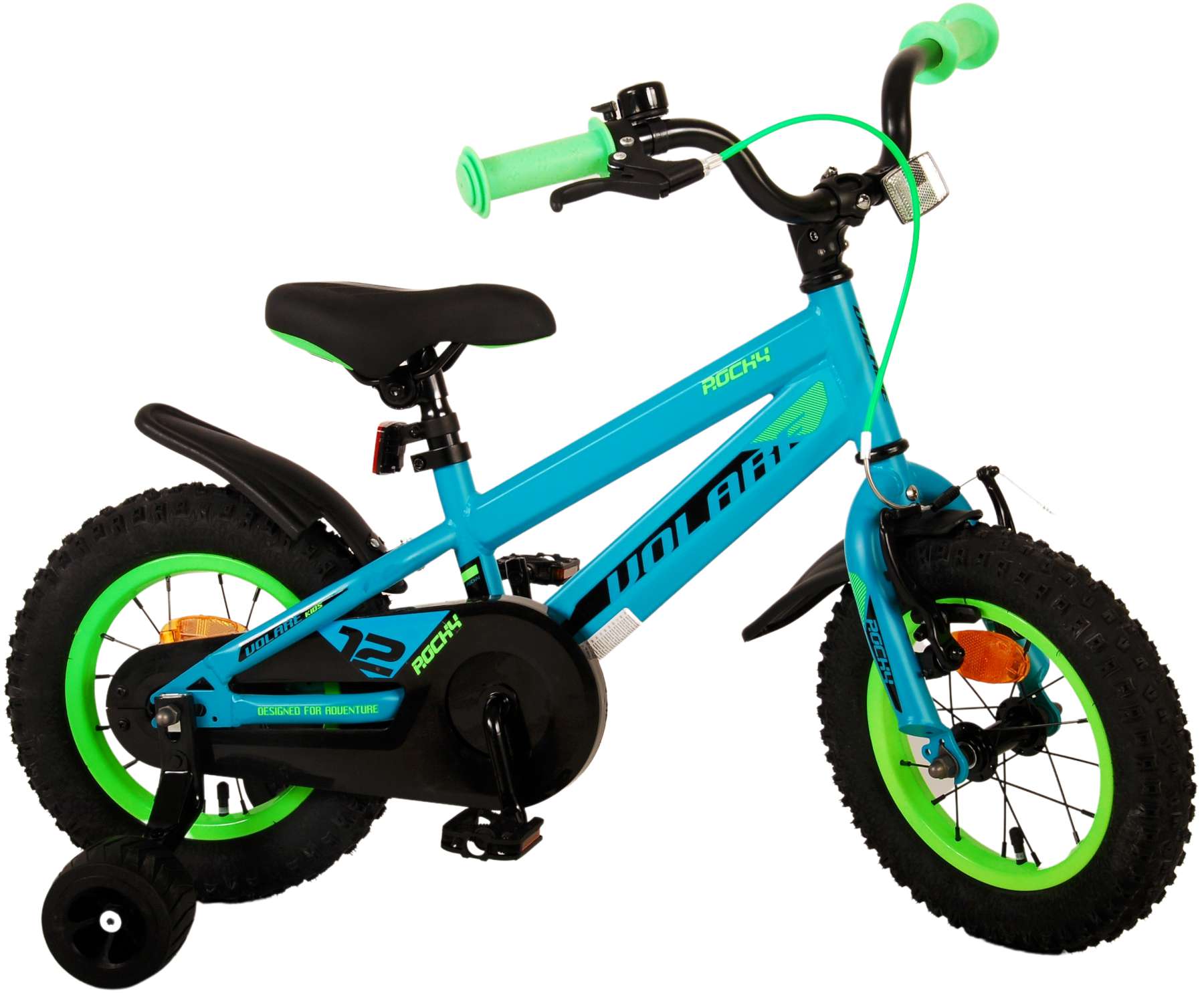 Kinderfahrrad Rocky für Jungen 12 Zoll Kinderrad in Grün Fahrrad