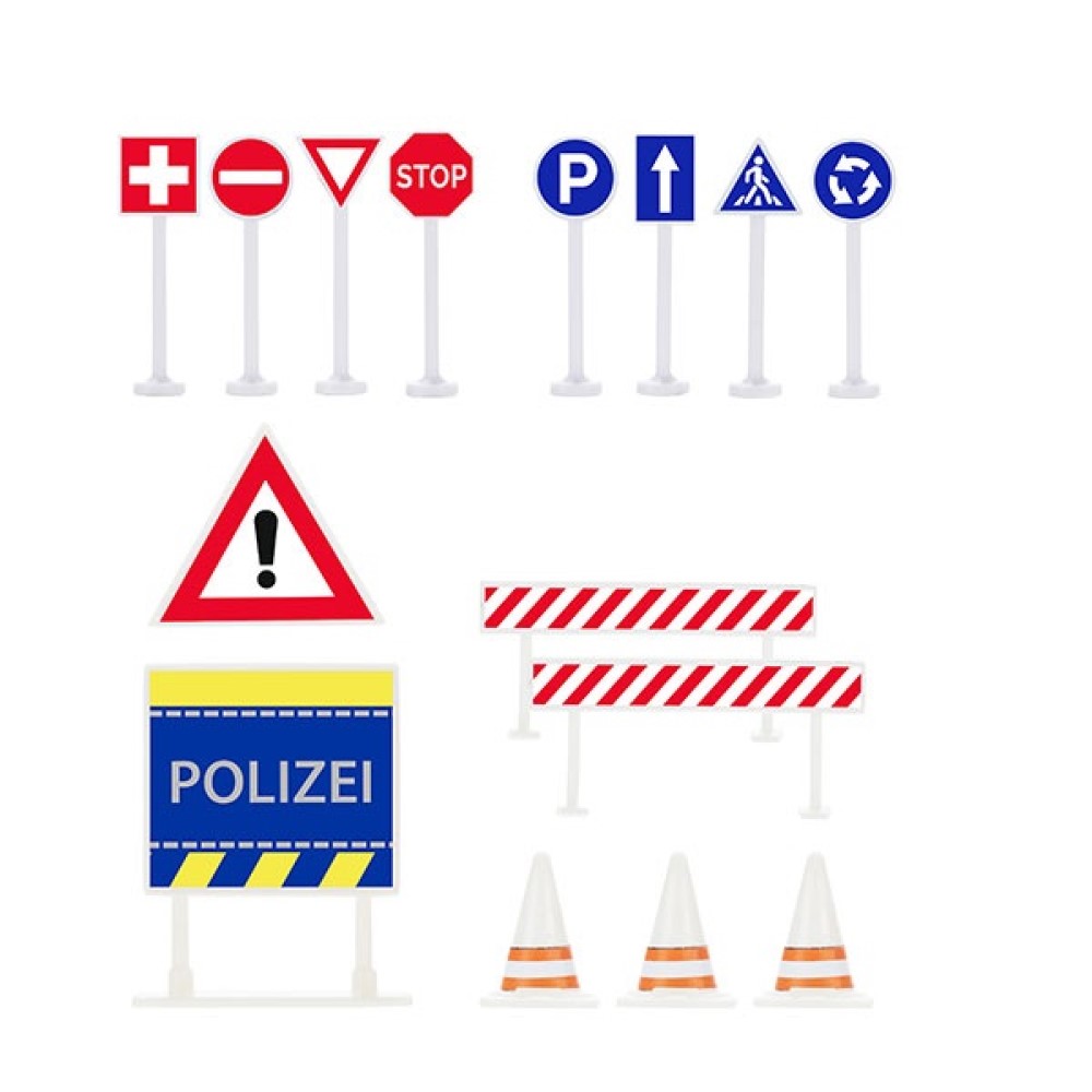 Toi-Toys Rettungsdienst Fahrzeuge Polizei Krankenwagen Straßenschilder Toi-Toys Rettungsdienst Fahrzeuge Polizei Krankenwagen Straßenschilder