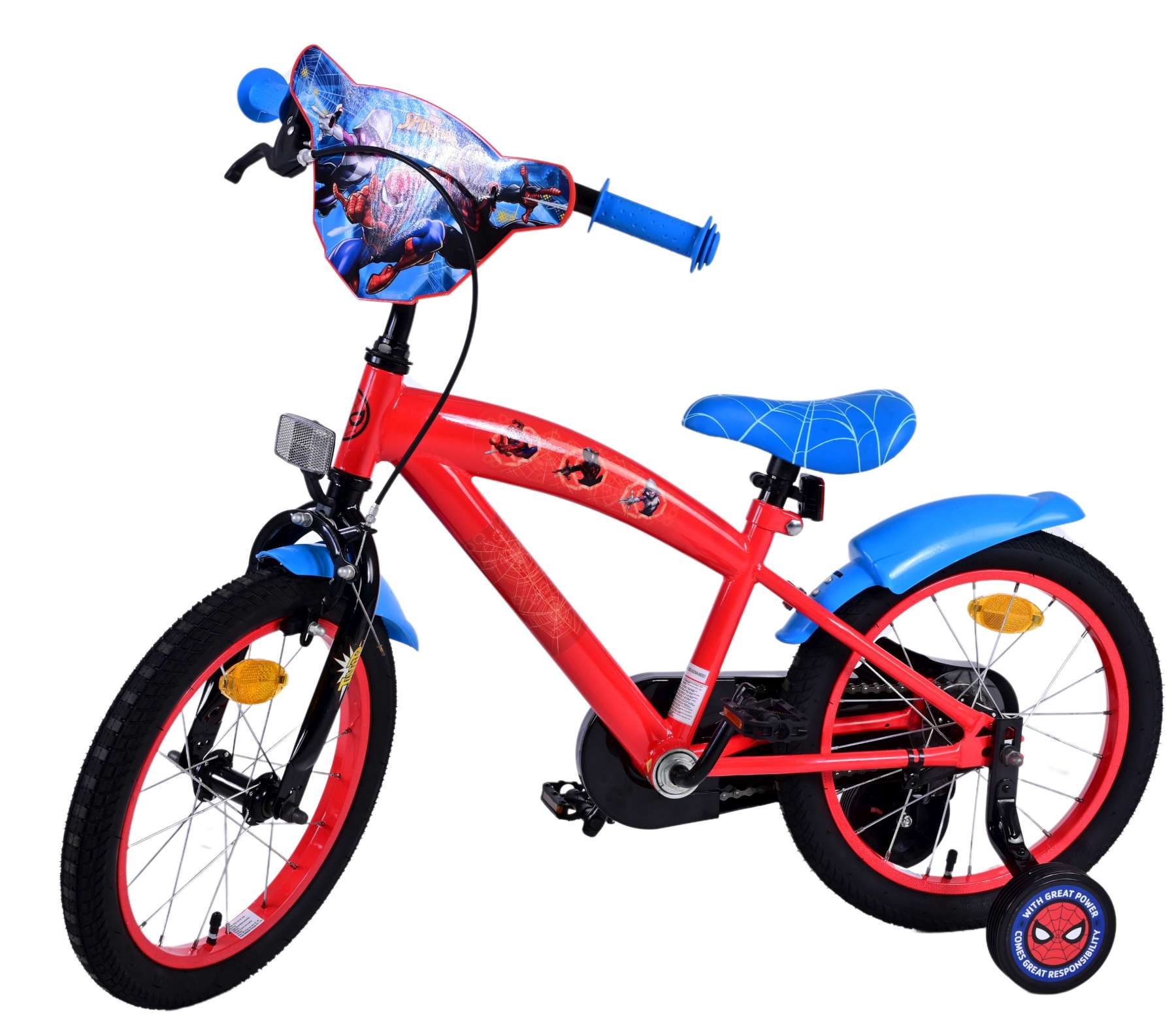 Kinderfahrrad Spider-Man Fahrrad für Jungen 16 Zoll Kinderrad in Rot