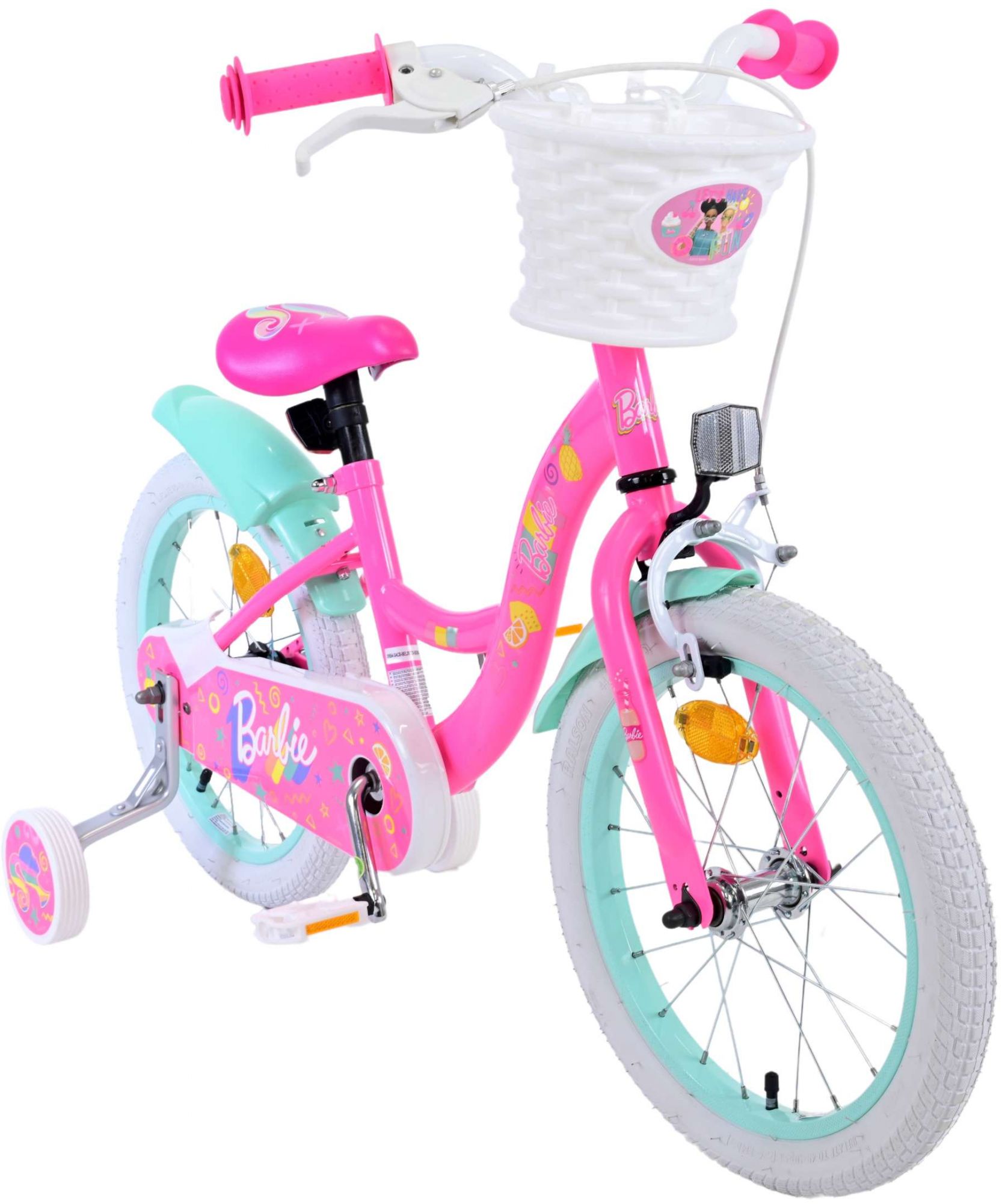 Kinderfahrrad Barbie für Mädchen Fahrrad 16 Zoll Kinderrad in Rosa