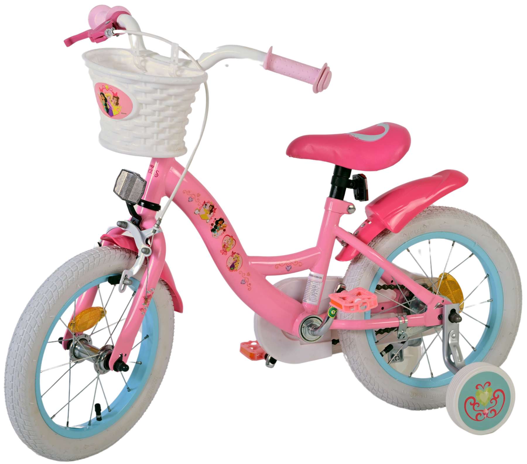 Kinderfahrrad Disney Princess Fahrrad in Rosa für Mädchen 14 Zoll