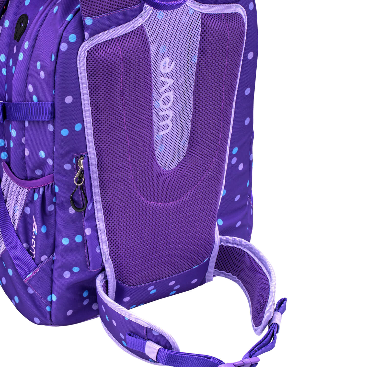 Rucksack Infinity Schulrucksack "Purple Dots"