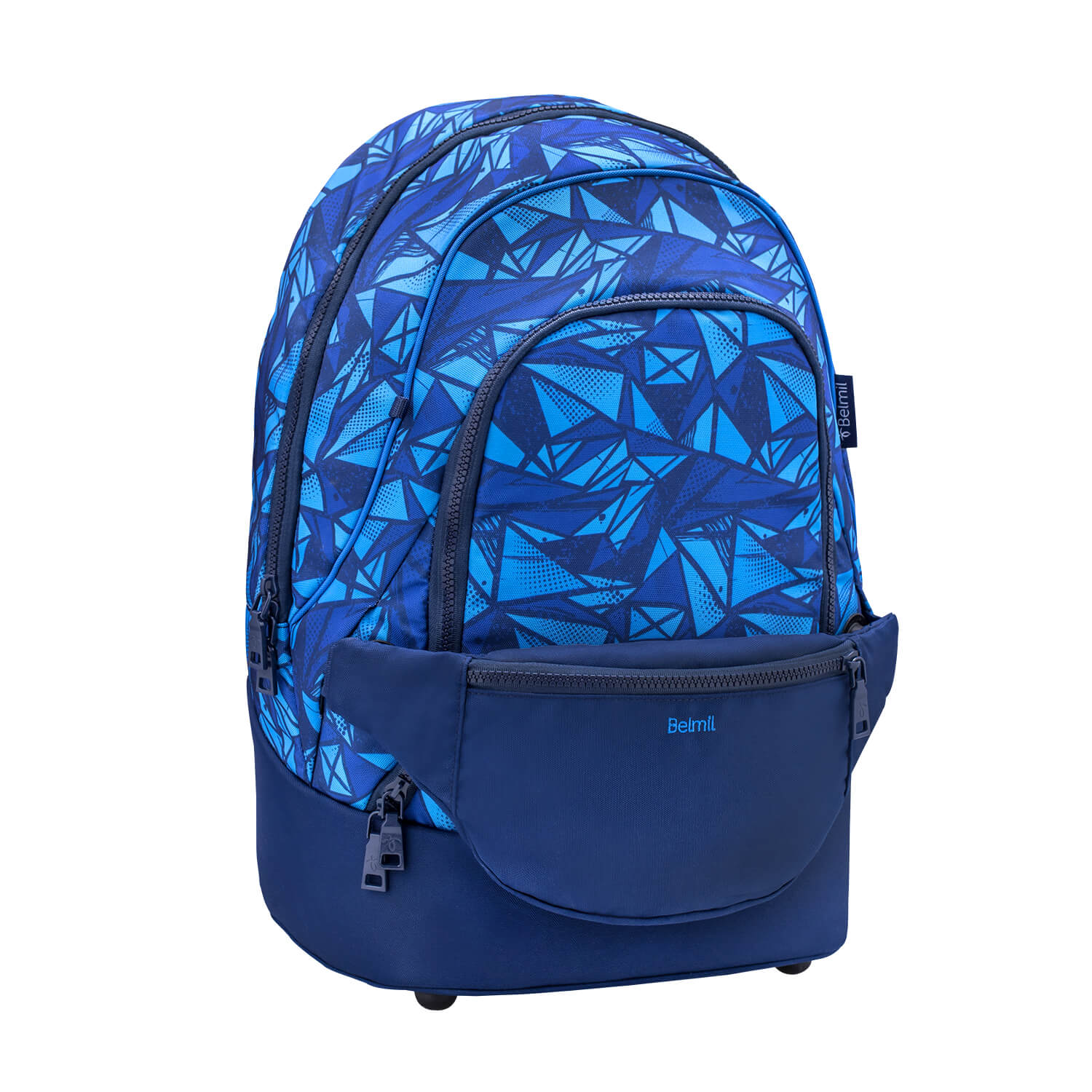 2-IN-1 Schultasche & Gürteltasche 2-Teile Ranzen Glacier Blue Rucksack