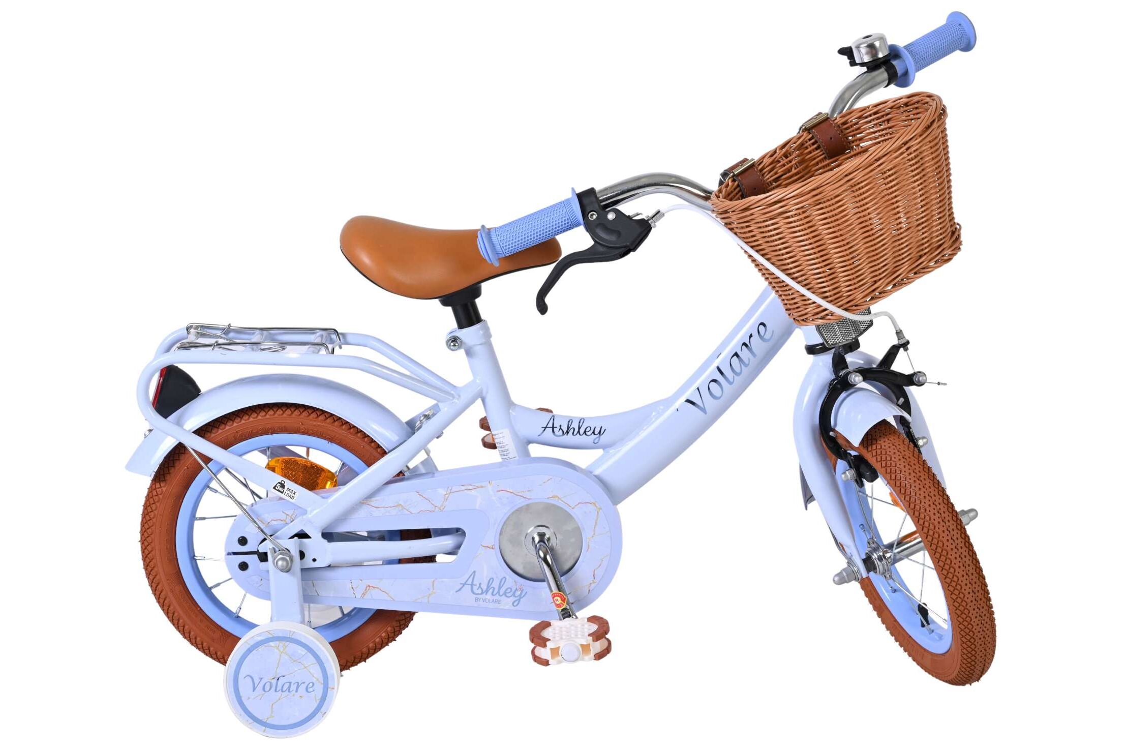 Volare Kinderfahrrad Ashley für Mädchen 12 Zoll Kinderrad in Pastellblau Volare Kinderfahrrad Ashley für Mädchen 12 Zoll Kinderrad in Pastellblau
