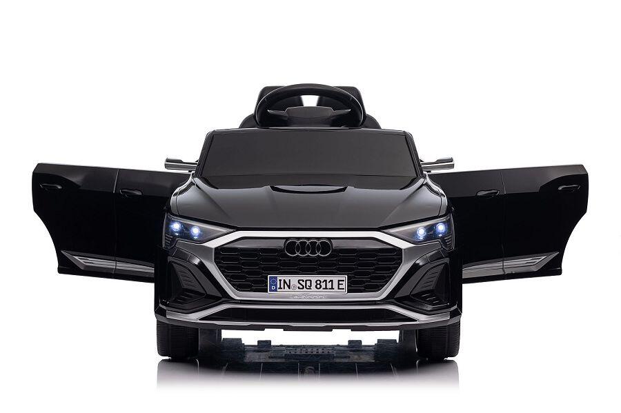 ES-Toys Kinderfahrzeug – Elektro Auto „Audi SQ8“ – lizenziert – 12V Akku und 2 Motoren- 2,4Ghz + MP3 + Leder + EVA – Blau
