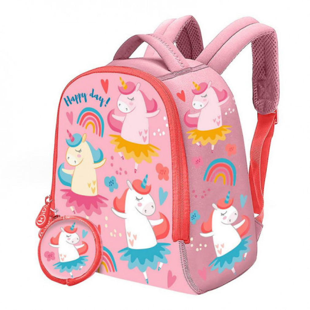Rucksack mit Ballett tanzendem Einhorn als Motiv Rucksack mit Ballett tanzendem Einhorn als Motiv
