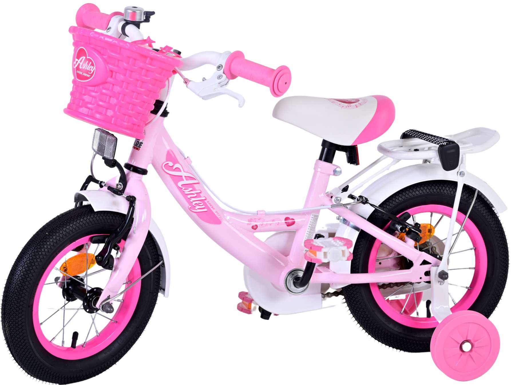 Kinderfahrrad Ashley für Mädchen 12 Zoll Kinderrad in Rosa