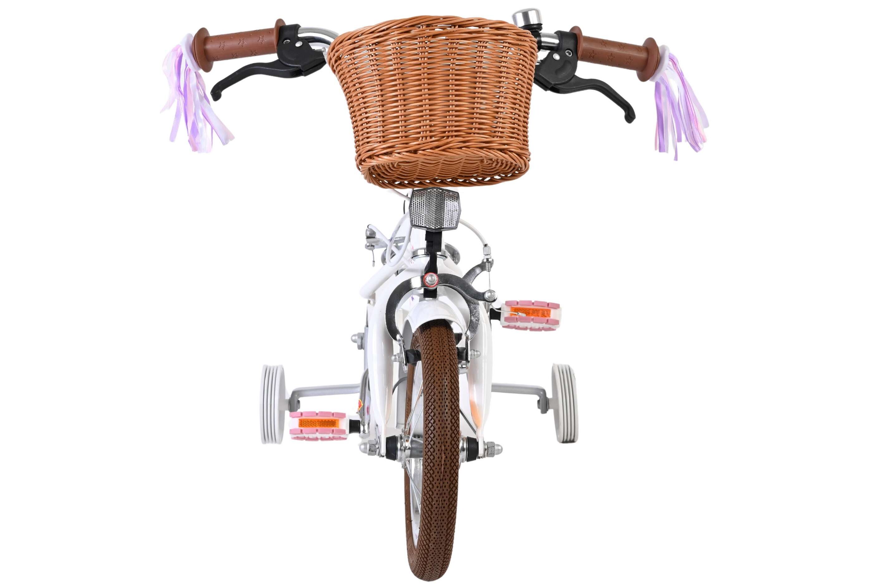 Volare Kinderfahrrad Blossom für Mädchen 12 Zoll Kinderrad in Weiß, Zwei Handbremsen Volare Kinderfahrrad Blossom für Mädchen 12 Zoll Kinderrad in Weiß, Zwei Handbremsen