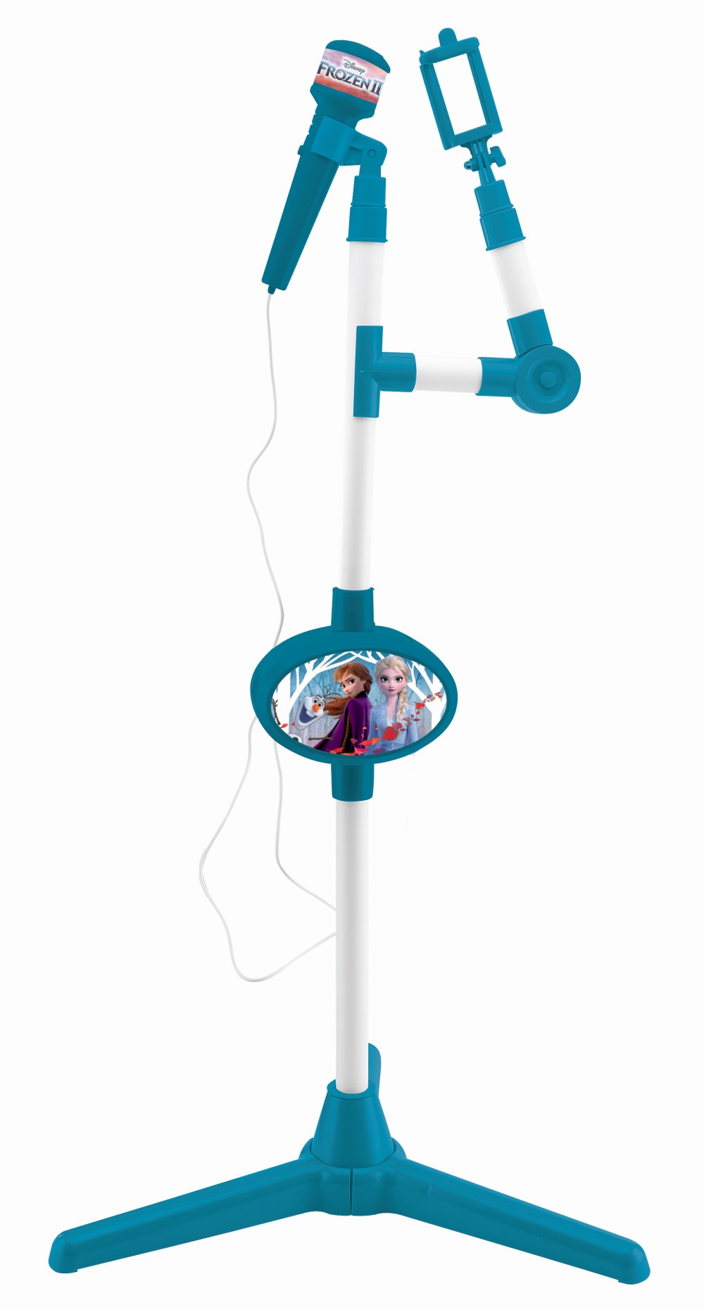 Karaoke Disney Frozen Mikrofon mit leuchtendem Ständer Elsa Anna