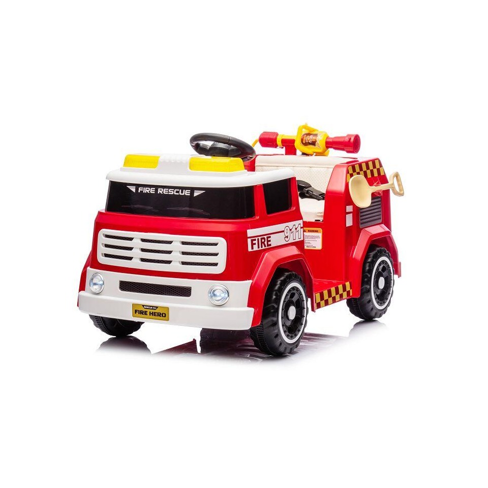 ES-Toys Kinderfahrzeug – Elektro Auto „Feuerwehr“ – 12V7AH Akku,4 Motoren- 2,4Ghz Fernsteuerung, MP3+Sirene -911P ES-Toys Kinderfahrzeug – Elektro Auto „Feuerwehr“ – 12V7AH Akku,4 Motoren- 2,4Ghz Fernsteuerung, MP3+Sirene -911P