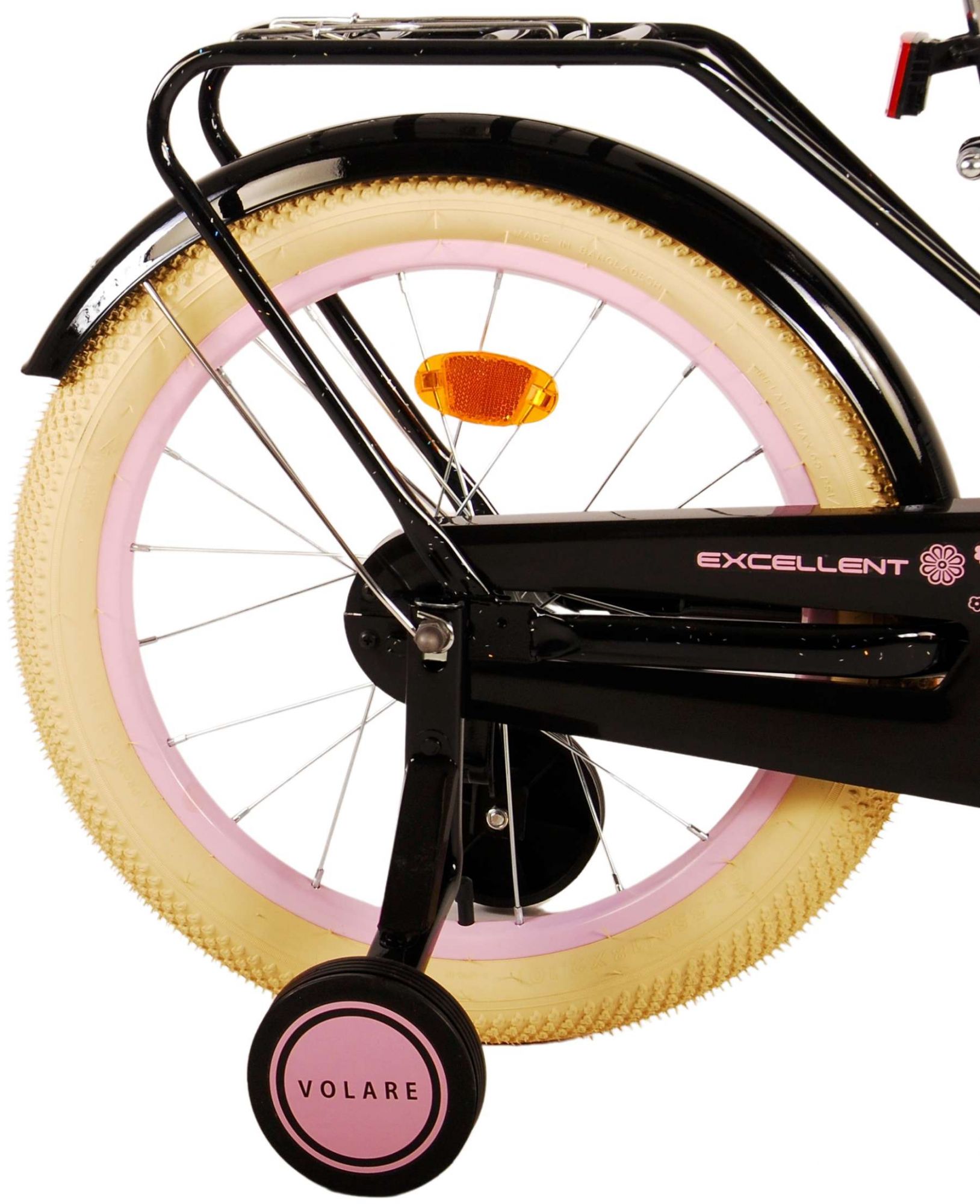 Kinderfahrrad Excellent Fahrrad für Mädchen 18 Zoll Kinderrad Schwarz