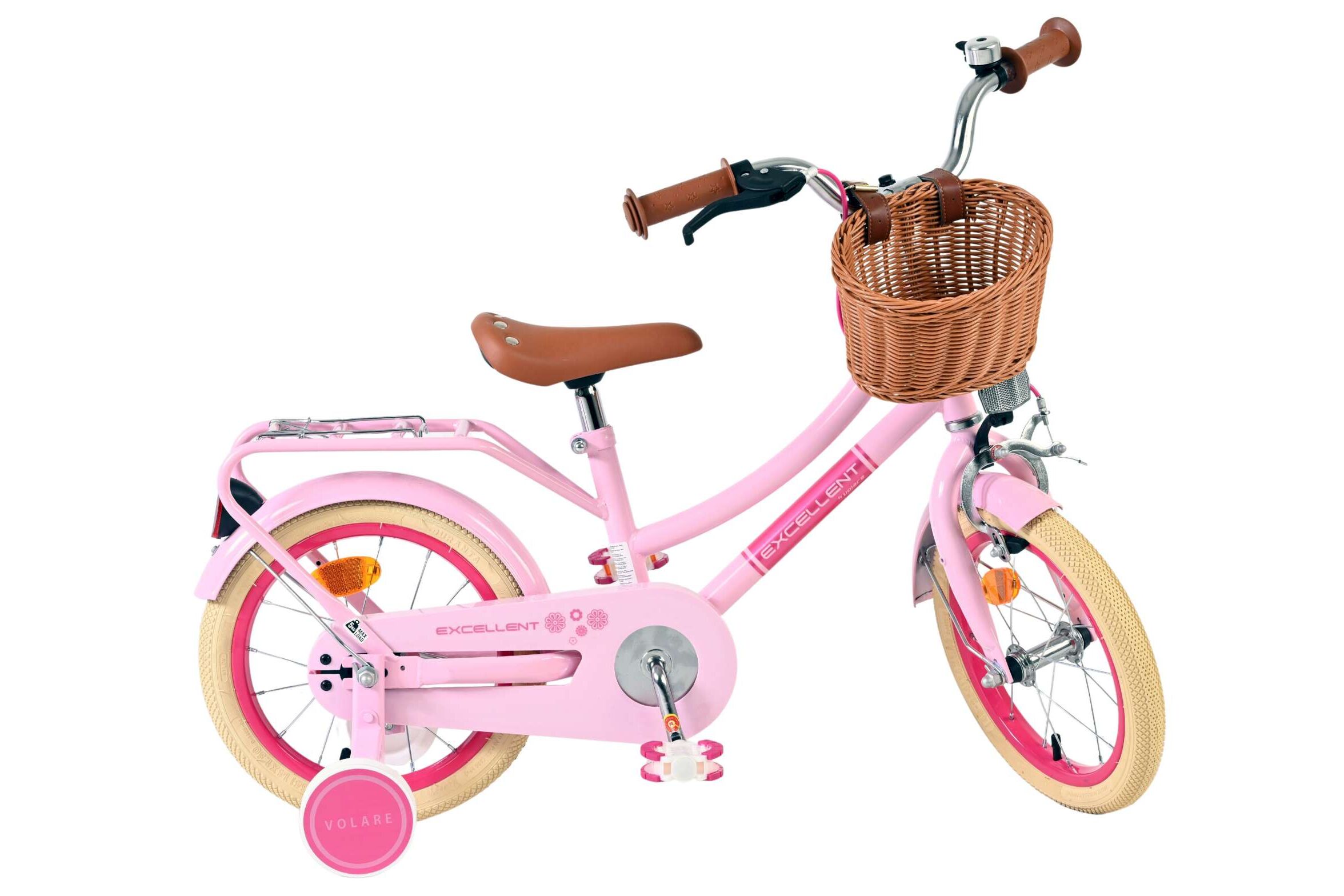 Volare Kinderfahrrad Excellent für Mädchen 14 Zoll Kinderrad in Rosa Volare Kinderfahrrad Excellent für Mädchen 14 Zoll Kinderrad in Rosa