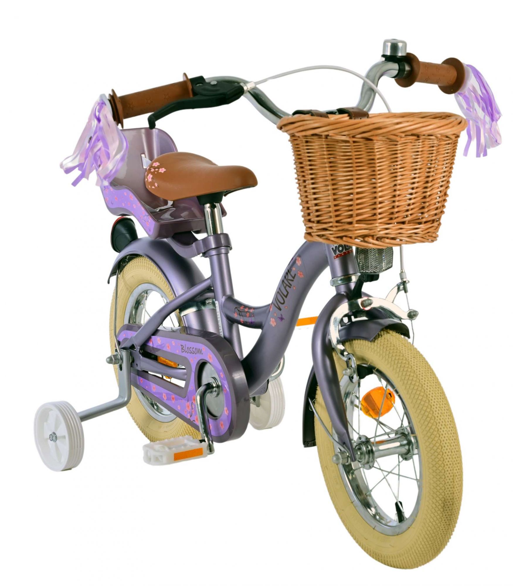 Kinderfahrrad Blossom für Mädchen 12 Zoll Kinderrad in Lila