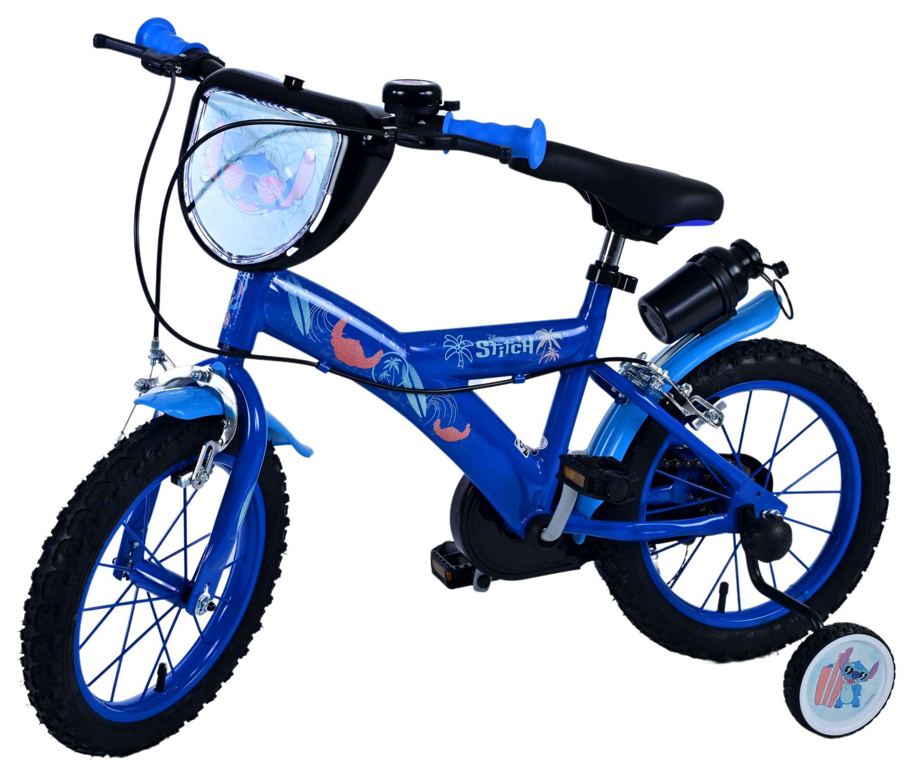 Kinderfahrrad Disney Stitch für Jungen Fahrrad 14 Zoll Kinderrad Blau