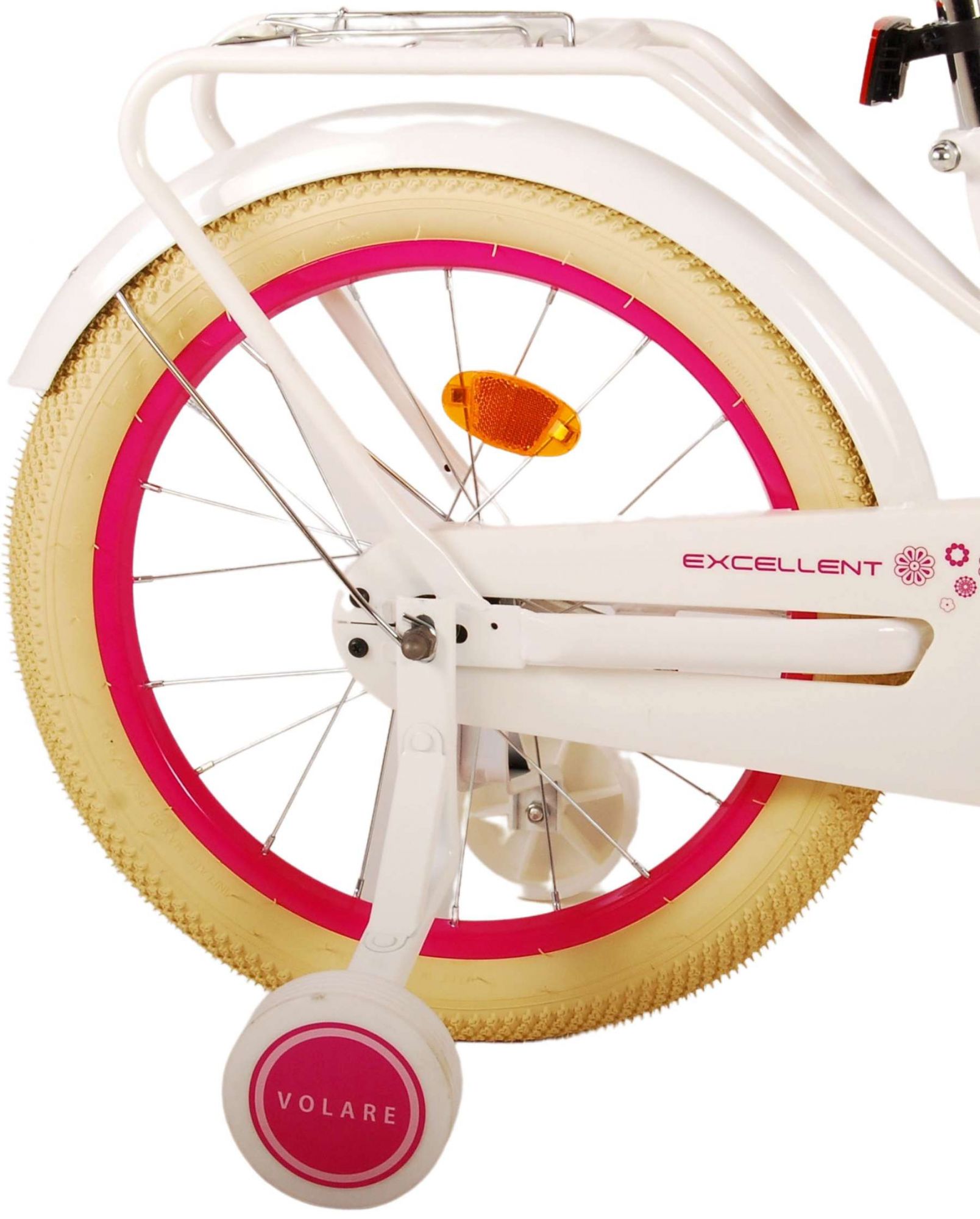 Kinderfahrrad Excellent für Mädchen 18 Zoll Kinderrad in Weiß