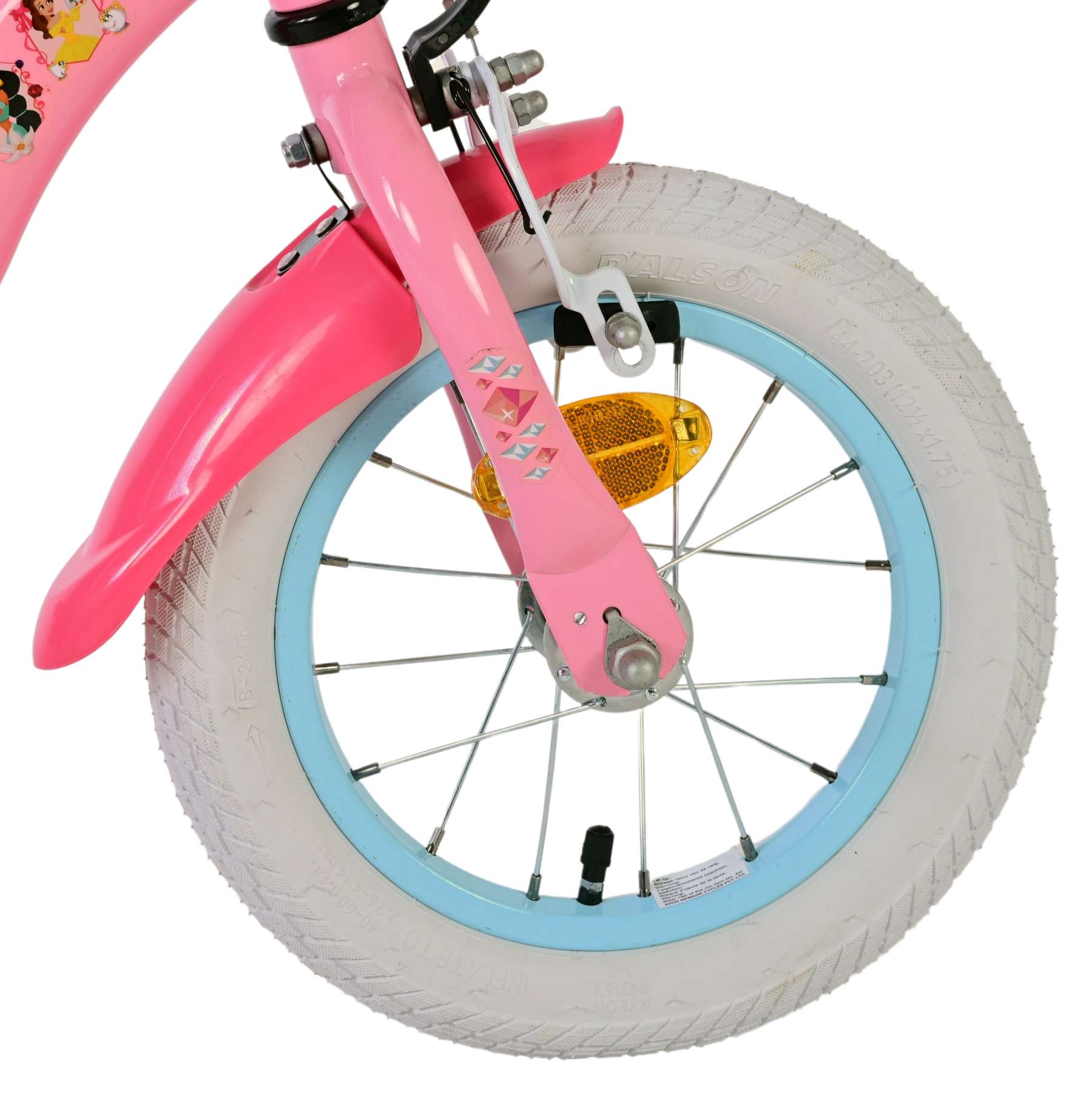 Kinderfahrrad Disney Princess in Rosa für Mädchen 12 Zoll Kinderrad