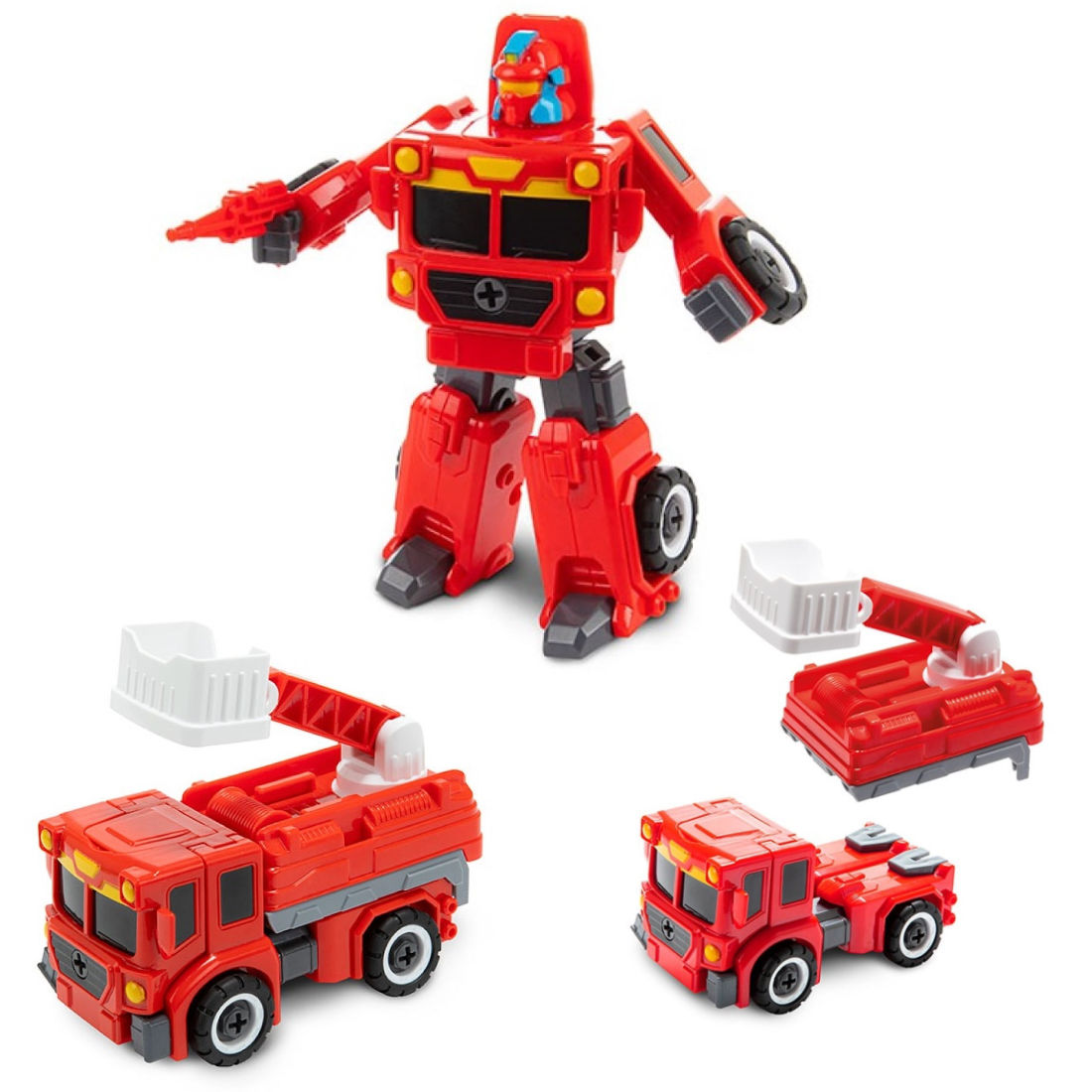 Verwandlungs Roboter Feuerwehr Transformierbarer Drehleiter Lastwagen Verwandlungs Roboter Feuerwehr Transformierbarer Drehleiter Lastwagen
