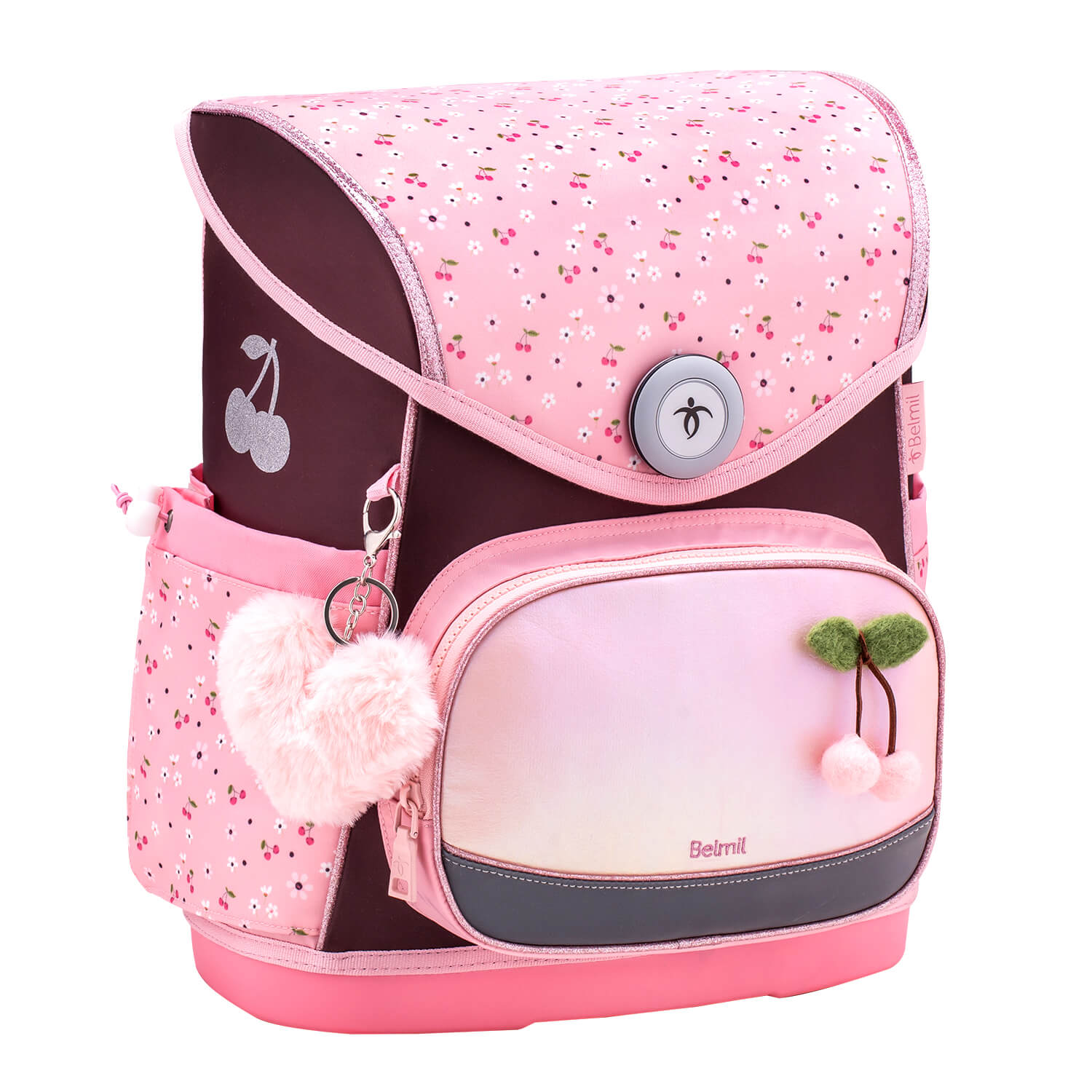 Rucksack Compact Plus Premium Schulranzen Set 4-teilig Cherry Blossom