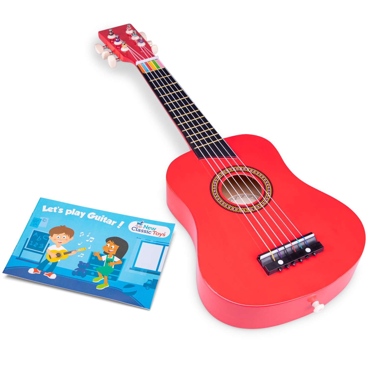 Gitarre de Luxe - rot Kindergitarre Kinder-Instrument Musikspielzeug