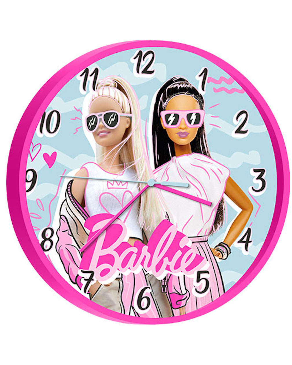 Barbie Wanduhr für Kinder Durchmesser 25 cm