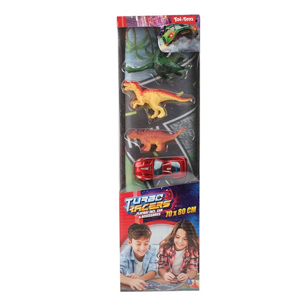Spielautos mit einer Spielmatte und Verkehrszeichen oder Tierfiguren Spielautos mit einer Spielmatte und Verkehrszeichen oder Tierfiguren