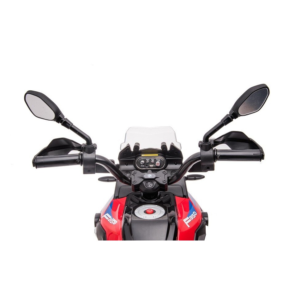 ES-Toys Elektro Kindermotorrad BMW F850 GS – 12V7A Akku – mit Stützräder, Musik und Lichter -EVA Reifen