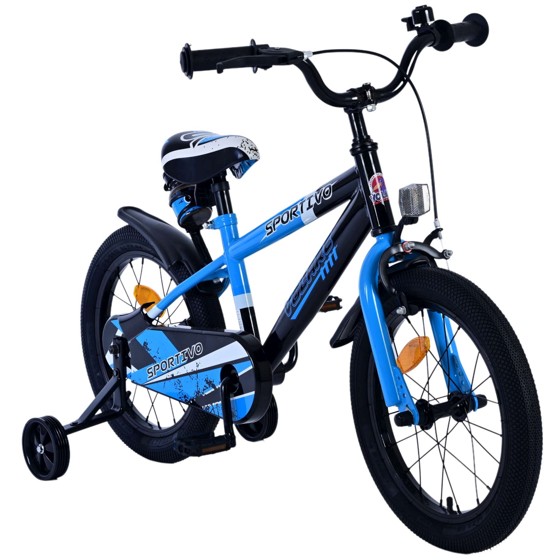 Kinderfahrrad Rocky Fahrrad für Jungen 16 Zoll Kinderrad Blau Schwarz