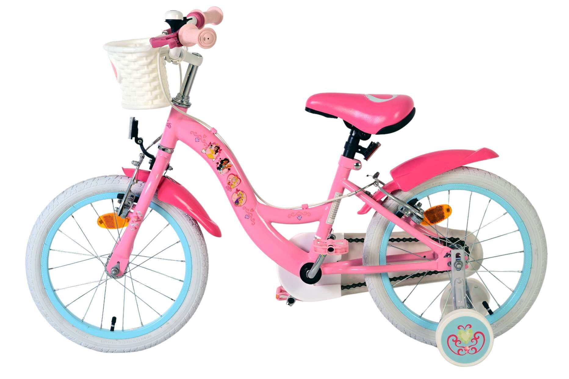 Volare Kinderfahrrad Magic Royals für Mädchen 16 Zoll Kinderrad in Rosa, Zwei Handbremsen Volare Kinderfahrrad Magic Royals für Mädchen 16 Zoll Kinderrad in Rosa, Zwei Handbremsen