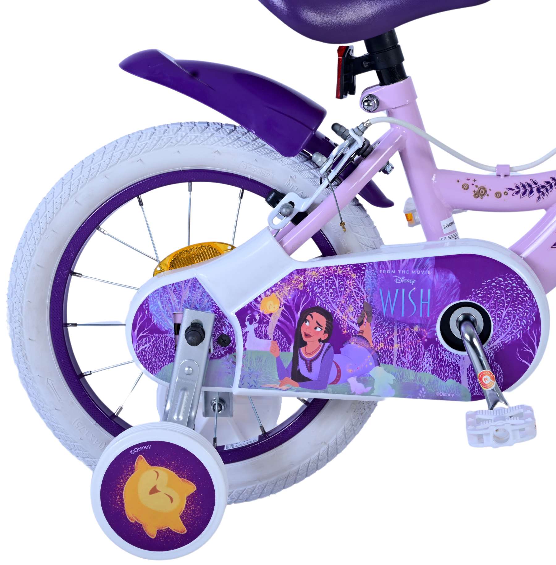 Kinderfahrrad Disney Wish Fahrrad für Mädchen Rosa 14 Zoll Kinderrad