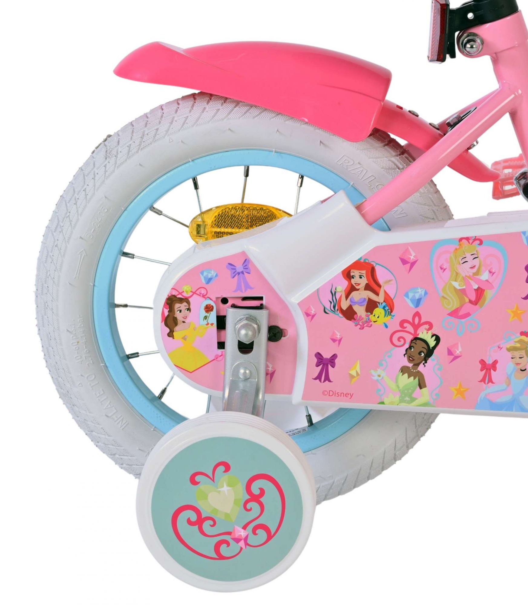 Kinderfahrrad Disney Princess in Rosa für Mädchen 12 Zoll Kinderrad