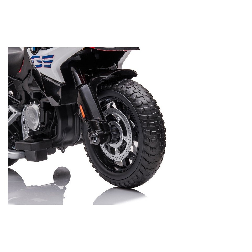 ES-Toys Elektro Kindermotorrad BMW F850 GS – 12V7A Akku – mit Stützräder, Musik und Lichter -EVA Reifen